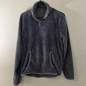 Eddie Bauer Periwinkle Quarter Snap Button Up